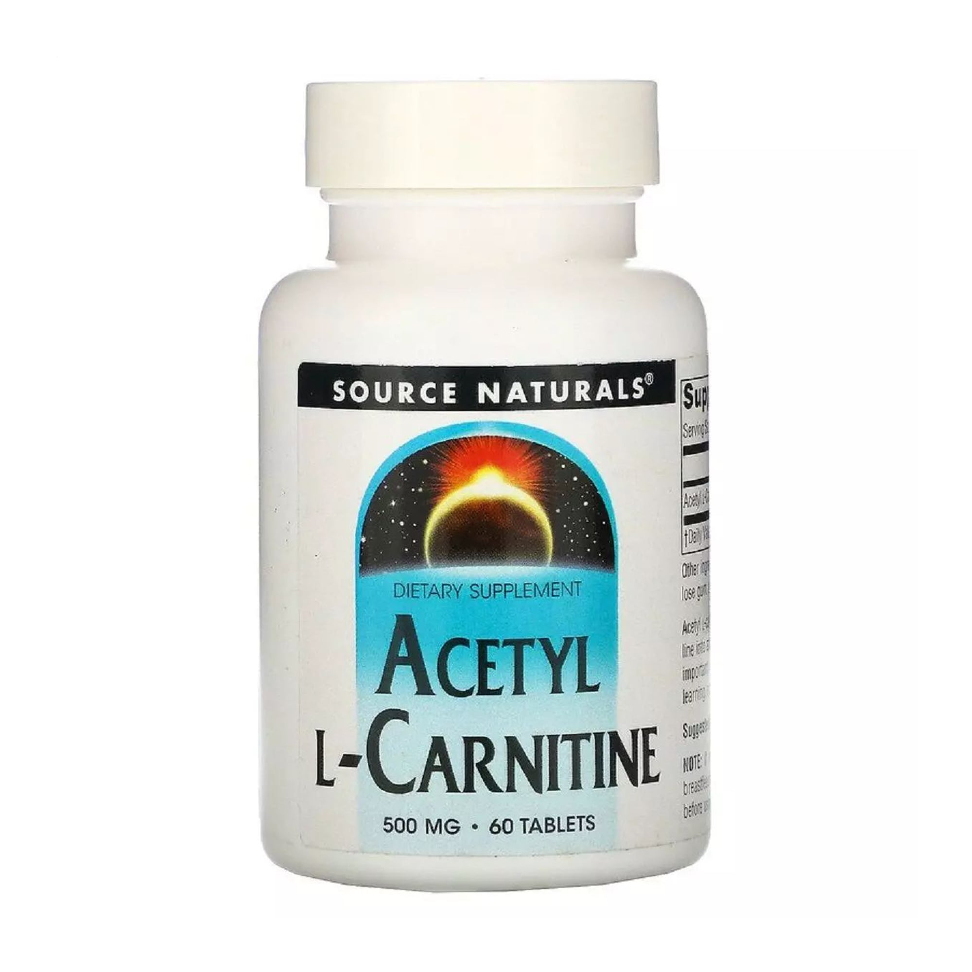 Ацетил L-карнітин Source Naturals Acetyl L-Carnitine 500 мг, 60 таблеток