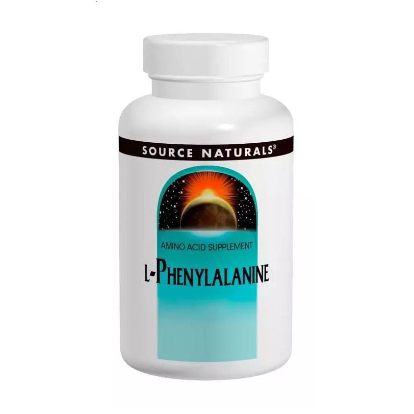 L-Фенілаланін Source Naturals L-Phenylalanine 500 мг, 100 таблеток
