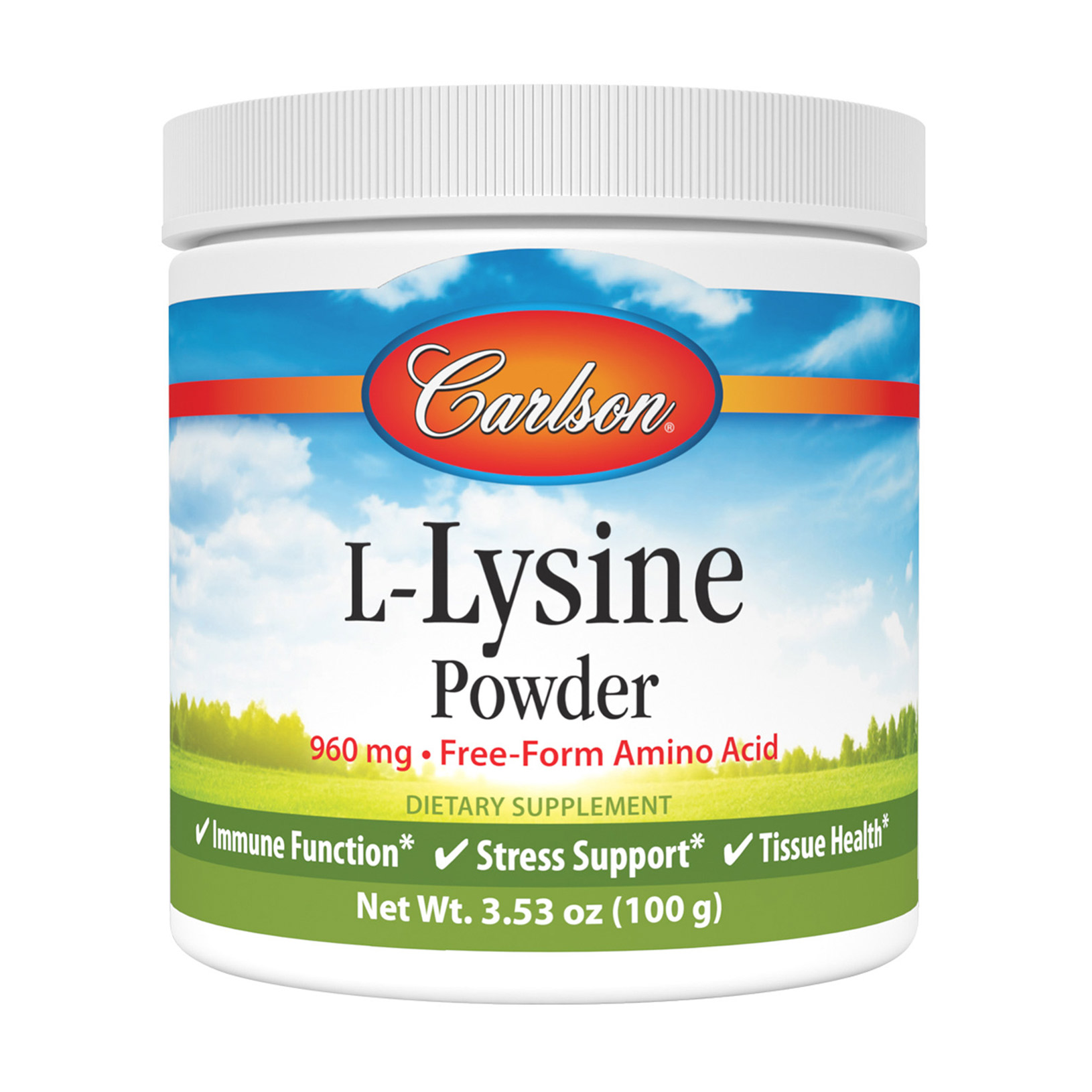 L-Лізин Carlson Labs L-Lysine Powder в порошку, 100 г
