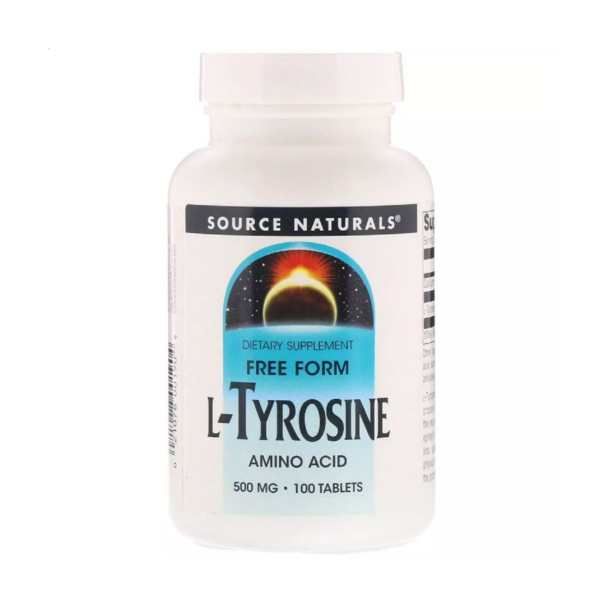 L-Тирозин Source Naturals L-Tyrosine Amino Acid 500 мг, 100 таблеток