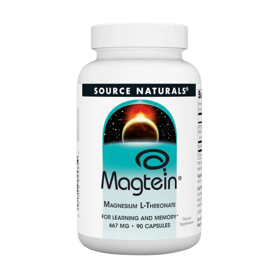 Магній L-треонат Source Naturals Magtein L-Threonate, 667 мг, 90 капсул
